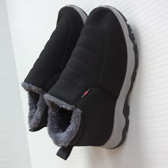 Fashion Sport Warm Plush Slip On Booties US Size 8 Black 39 - Picture 3 of 16